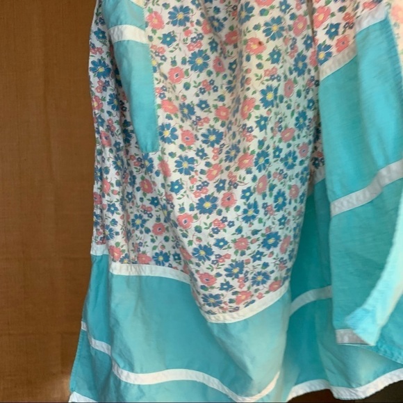 Vintage Kitchen Apron Mid Century Cooking Grill Flowers - Picture 3 of 4